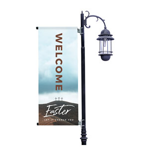 Easter Let It Change You Light Pole Banners