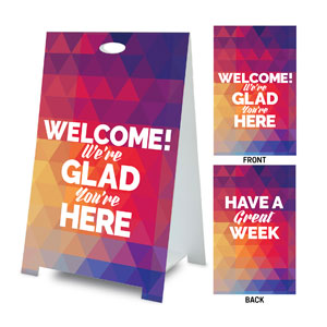 Geometric Bold Welcome Great Week Coroplast A-Frame