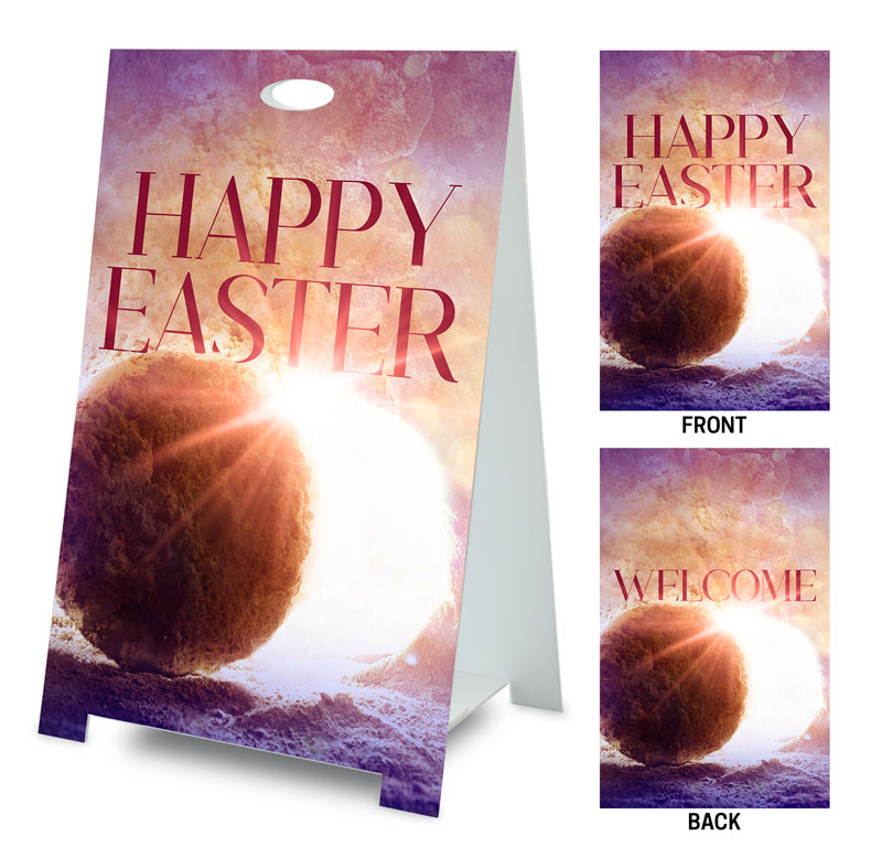 Banners, Easter, Hope Rising Happy Easter Welcome, 2' x 3'