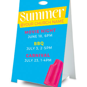 Summer Popsicle Coroplast A-Frame