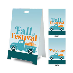 Fall Festival Truck Coroplast A-Frame