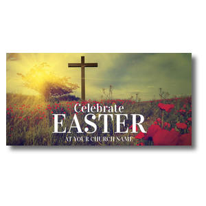 Celebrate Easter Cross 11 x 5.5 Oversized Postcard 11" x 5.5" Oversized Postcards