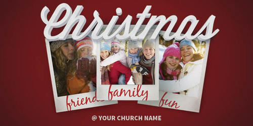 Church Postcards, Christmas, Christmas Snapshots, 5.5 x 11