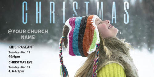 Church Postcards, Christmas, Happy Hat Christmas, 5.5 x 11