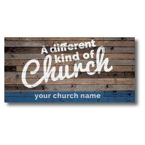 Different Kind of Church 11 x 5.5 Oversized Postcard 11" x 5.5" Oversized Postcards