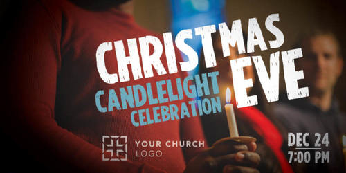 Church Postcards, Christmas, Candlelight Celebration, 5.5 x 11