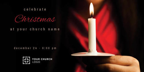 Church Postcards, Christmas, Candlelight Christmas, 5.5 x 11
