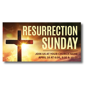 Resurrection Sunday Cross 11" x 5.5" Oversized Postcards