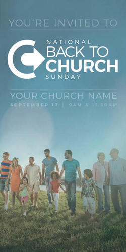Church Postcards, Back To Church Sunday, Back to Church Sunday People, 5.5 x 11