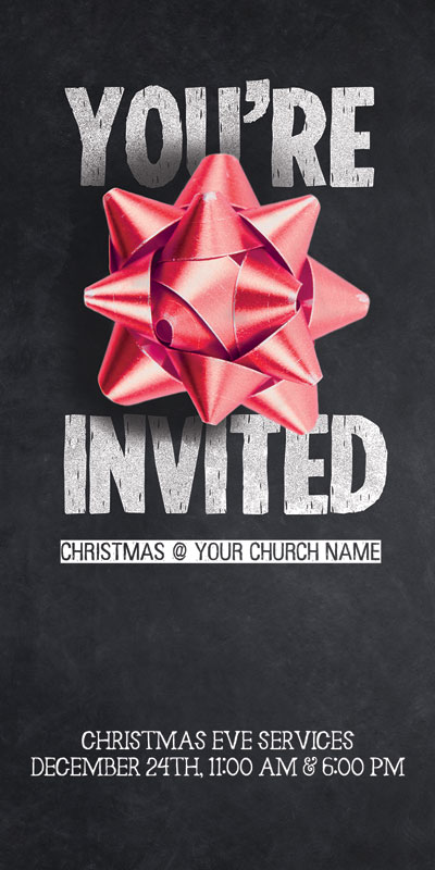 Church Postcards, Christmas, Chalk and Bow, 5.5 x 11