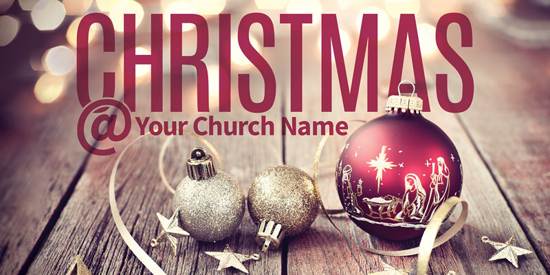 Church Postcards, Christmas, Christmas At Ornaments, 5.5 x 11