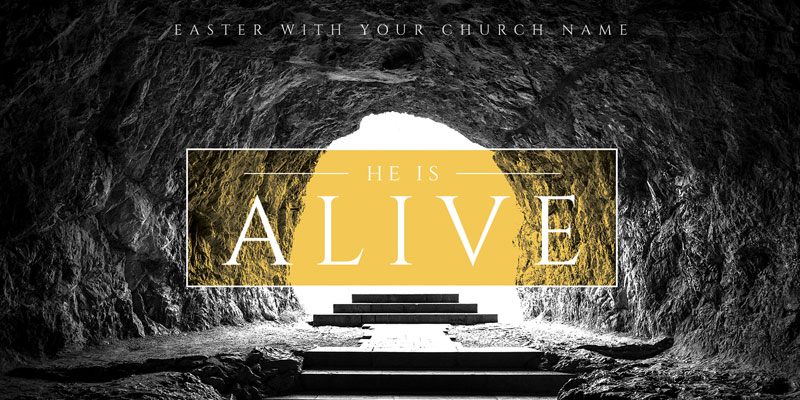Church Postcards, Easter, Alive Empty Tomb, 5.5 x 11