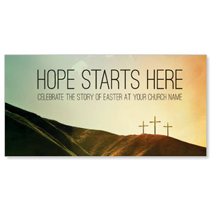 Hope Starts Here Calvary 11" x 5.5" Oversized Postcards