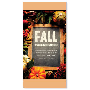 Fall Events Chalkboard 11" x 5.5" Oversized Postcards