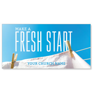 Fresh Start Clothes Line 11" x 5.5" Oversized Postcards