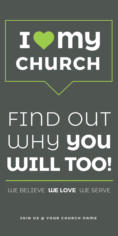 Church Postcards, I Love My Church, ILMC Find Out, 5.5 x 11