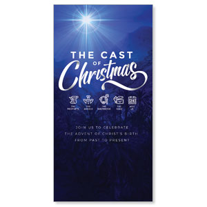 The Cast of Christmas 11" x 5.5" Oversized Postcards