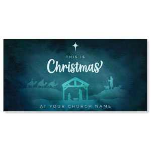Teal This Is Christmas 11" x 5.5" Oversized Postcards