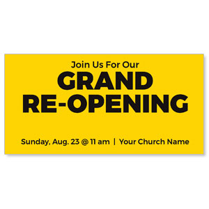 Yellow Grand Re-Opening 11" x 5.5" Oversized Postcards