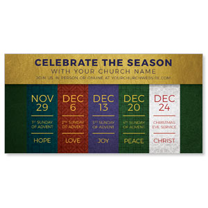 Celebrate The Season Advent 11" x 5.5" Oversized Postcards