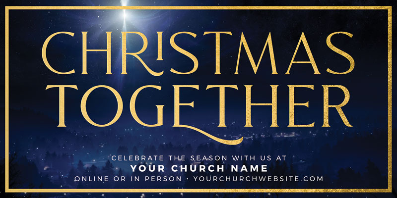 Church Postcards, Christmas, Christmas Together Night, 5.5 x 11