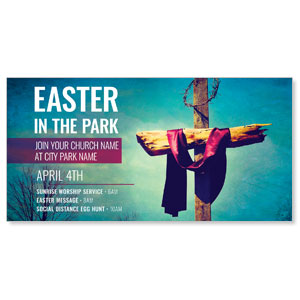 Easter In Park Blue 11" x 5.5" Oversized Postcards