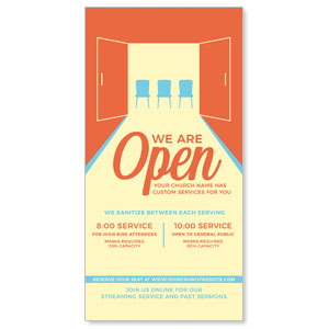 We Are Open 11" x 5.5" Oversized Postcards