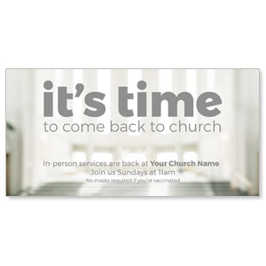 It's Time Church 11" x 5.5" Oversized Postcards