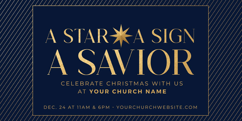 Church Postcards, Christmas, A Star A Sign A Savior, 5.5 x 11