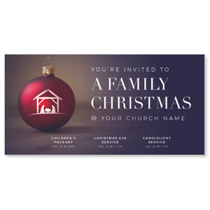 You're Invited Family Christmas 11" x 5.5" Oversized Postcards