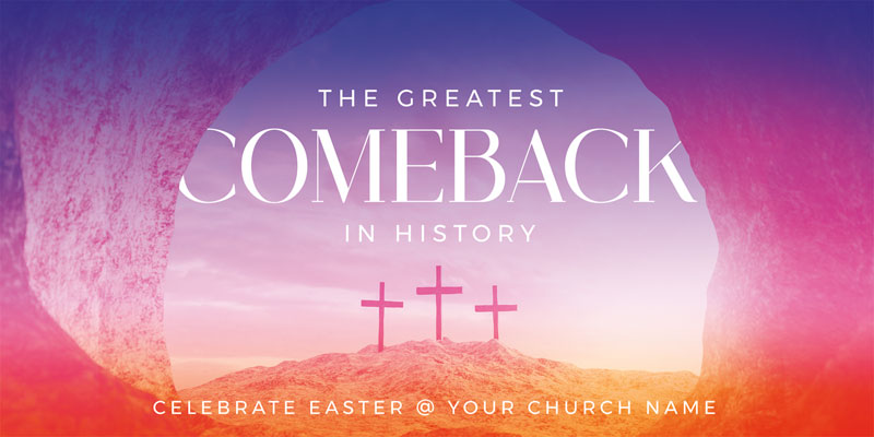 Church Postcards, Easter, Greatest Comeback, 5.5 x 11