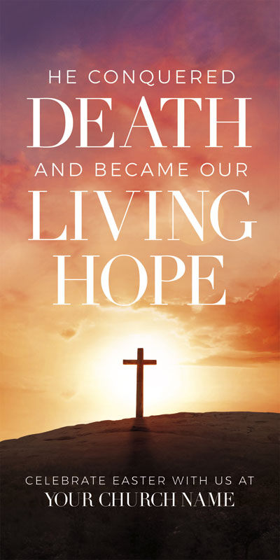 Church Postcards, Easter, Living Hope Sunrise, 5.5 x 11
