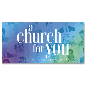 Church For You Color Wash 11" x 5.5" Oversized Postcards