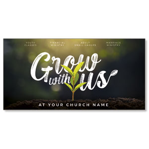 Grow With Us Plant 11" x 5.5" Oversized Postcards