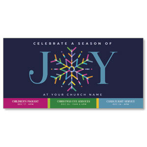 Joy Snowflake 11" x 5.5" Oversized Postcards