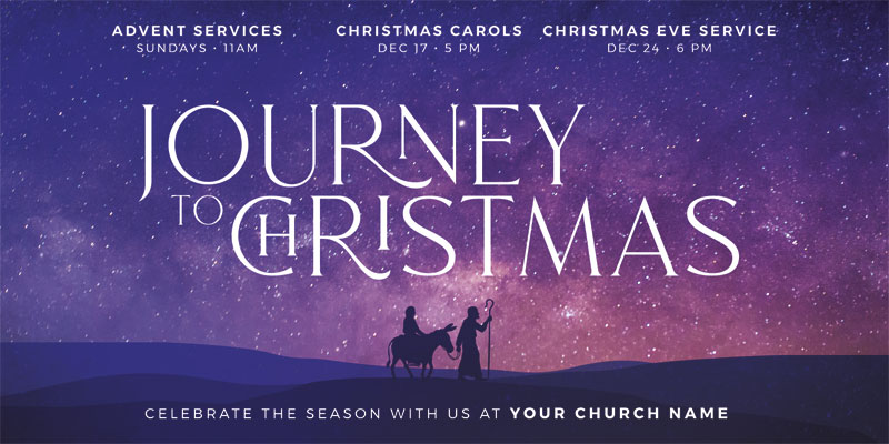 Church Postcards, Christmas, Journey to Christmas, 5.5 x 11