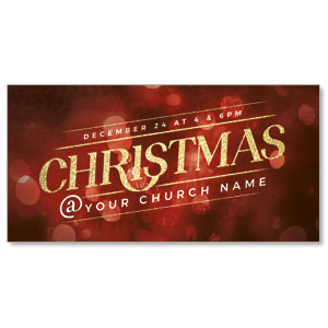 Christmas At Red Bokeh 11" x 5.5" Oversized Postcards