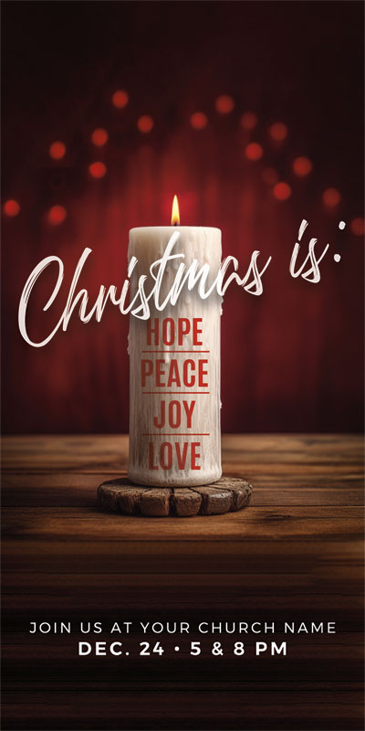 Church Postcards, Christmas, Christmas Is Candle, 5.5 x 11