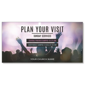 Plan Your Visit Crowd 11" x 5.5" Oversized Postcards