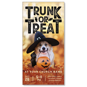 Trunk or Treat Dog 11" x 5.5" Oversized Postcards