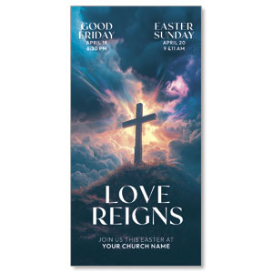 Love Reigns Cross 11" x 5.5" Oversized Postcards