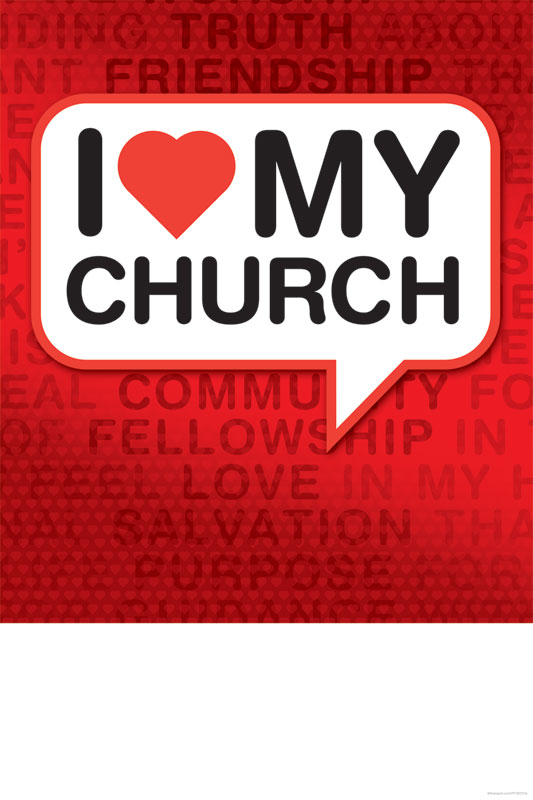 Posters, New Years, I Love My Church, 12 x 18