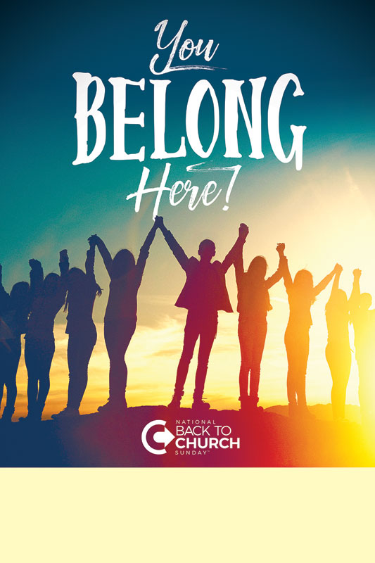 Posters, Back To Church Sunday, BTCS You Belong Here, 12 x 18