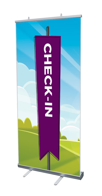 Banners, Directional, Bright Meadow Check In, 4' x 6'7