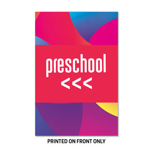 Curved Colors Preschool 23" x 34.5" Rigid Sign