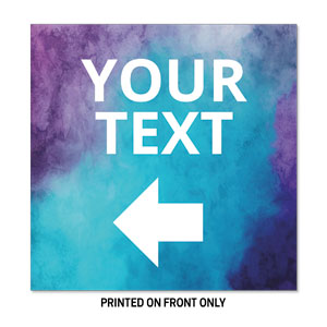 Blue Stucco Your Text 34.5" x 34.5" Rigid Sign