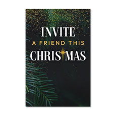 Green Pine Christmas Invite A Friend 