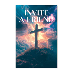 Easter He Is Risen Invite A Friend 23" x 34.5" Rigid Sign