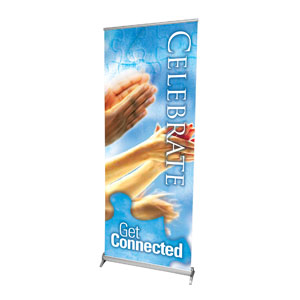 Get Connected Celebrate 2'7" x 6'7"  Vinyl Banner