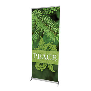 Together for the Holidays Peace 2'7" x 6'7"  Vinyl Banner
